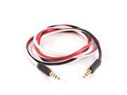 Tri Color 3.5mm Male to Male M M Jack Stereo Audio Cable 4ft 122cm