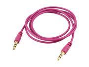 Unique Bargains 40.9 Long Fuchsia 3.5mm Male to Male Stereo Audio Cable Aux Cord for PC iPod