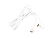 Unique Bargains Unique Bargains 1.6M Male to Male TV Coaxial RF Fly Aerial Cable Cord White