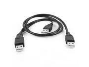 Unique Bargains USB2.0 A Male to A 3A Male Data Transfer Sync Extension Splitter Cable