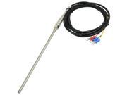 PT100 Type 15cm Probe Thermocouple Temperature Sensor Cable 3 Meters