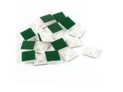 White Plastic Sticky Adhesive 4mm Wire Cable Tie Wrap Mount Base 20 Pcs