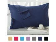Pillow Cases Covers Pillowcases Standard Queen Egyptian Cotton Set of 2 Royal Blue