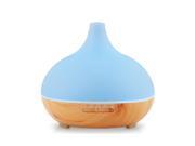 300ML Wood Grain Essential Oil Diffuser Air Humidifier 7 Color LED Light