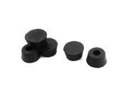 Unique Bargains 6 x Conical Rubber Furniture Feet Foot Cover Pads Black 9mm Dia 25x13mm