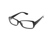 Unique Bargains Unisex Black Plastic Full Frame Clear Lens Plain Glasses Eyeglasses