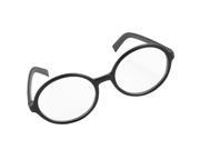 Unique Bargains Eyewear Clear Round Lens Black Plastic Frame Glasses