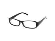 Unique Bargains Black Plastic Rectangular Clear Lens Full Rim Plain Eyeglasses for Lady