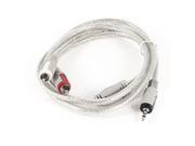Unique Bargains 5Ft 3.5mm Stereo Male Jack to Dual RCA Audio Male Adapter Speaker Cable