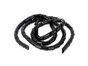 Black 20mm Dia 8.2ft 2.5M Spiral Cable Wire Wrap Tube Computer PC Manage Cord