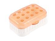 Bathroom Plastic Hollow Out Bottom Floral Pattern Soap Box Case Holder