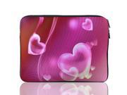 15 15.4 15.6 Heart Pattern Notebook Laptop Sleeve Bag Case Fuchsia for Asus