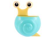 Plastic Snail Design Suction Cup Toothbrush Toothpaste Holder Cyan