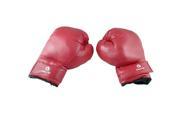 Adult Sponge Wad Red Black Faux Leather Sports Boxing Gloves
