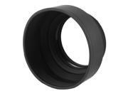 Collapsible 3 Stage 77mm Screw In Rubber Lens Hood for DSLR Digital Cameras