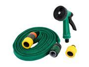 32.8Ft Length Flexible Water Hose Nozzle Gun Grip Watering Nozzles Green