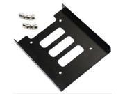Goldendisk 2.5 HDD SSD Mounting Kit For 3.5 Drive Bay or Enclosure Black 2.5 HDD SSD Metal Mounting Kit Adapter SATA III