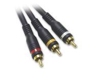 LD Enhanced 75ft Premium Grade Gold Plated Composite RCA Cable w Video and 2x Audio Connectors BLACK