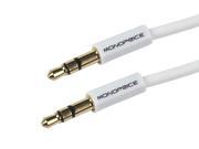 Monoprice 109567 Coiled 6 Feet 3.5mm Male to 3.5mm Male Stereo Audio Cable White