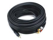 Monoprice 105602 35 Feet Premium Stereo Male to 2RCA Male 22AWG Cable Black