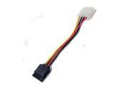 6 in 4 pin Molex to SATA 15 pin PC 6 inch Converter Adapter by BattleBorn Cable