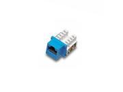 25 Pack Lot Blue Keystone Jack Cat5e UTP Network Ethernet Punch 110 RJ45 25 pcs