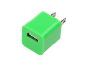 USB Wall Power Adapter 1amp Green