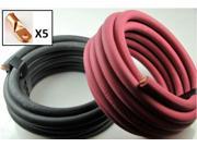 Crimp Supply Ultra Flexible Car Battery Welding Cable 3 0 Gauge 10 Feet Red 10 Feet Black and 5 Copper Lugs