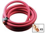 Crimp Supply Ultra Flexible Car Battery Welding Cable 1 Gauge Red 10 Feet and 5 Copper Lugs