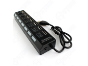 High Speed 7 Port USB 2.0 HUB independent ON OFF Switch with indicator light For Laptop PC Notebook