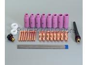 2% TIG Lanthanate Tungsten TIG Collet Body Accessory Kit Fit WP 17 WP 18 WP 26 TIG Welding Torch 36pcs