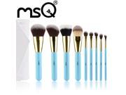 MSQ High Quality Professional 9pcs Makeup Brush Set Kit Tools Make Up Brushes Set With High Quality Bag