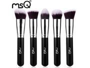 MSQ High Quality Synthetic Hair Make Up Brush 5 pcs set Makeup Brushes Wooden Handle Cosmetic Brush Tool Kit