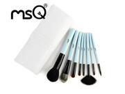 MSQ Brand High Quality Goat Hair Professional 8Pcs Makeup Brushes Set With White Case For Beauty
