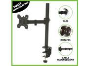 NavePoint Single LCD Monitor LCD Mount Adjustable Arms Desk Stand Mount Grommet Upto 27