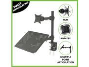 NavePoint Monitor Laptop Desk Stand Monitor Mount c clamp Adjustable Height Tilt up to 27