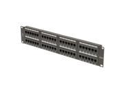 Navepoint 48 Port Cat6 FTP Shielded Patch Panel For 19 Inch Wallmount Or Rackmount Ethernet Network 2U Black