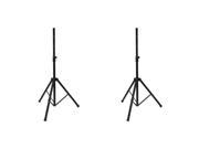 NavePoint Spring Adjustable Tripod Speaker Stands Set of 2 Black