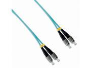 NavePoint FC FC 10GB Fiber Optic Cable Duplex 50 125 Multimode 300M Aqua