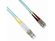 NavePoint LC SC 10GB Fiber Optic Cable Duplex 50 125 Multimode .3M Aqua