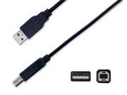 NavePoint USB 2.0 Male Type A B Cable for Printer Scanner 15 Ft Black