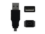 NavePoint USB 2.0 Type A Male to Mini Type A Male Adapter