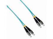 NavePoint FC FC 10GB Fiber Optic Cable Duplex 50 125 Multimode 200M Aqua