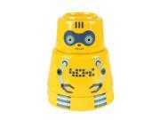 LAGUTE Melamine Dinnerware Robot Set for Kids BPA Free Dishwarer Safe Yellow