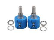 2pcs 3590S 2 502L 5K Ohm 10 Turn Rotary Wire Wound Precision Potentiometer Pot