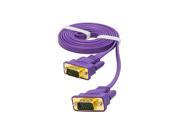 VGA Cable DTECH 6 Feet Ultra Flat Slim VGA SVGA Monitor Cable VGA to VGA Male to Male Cord in Purple