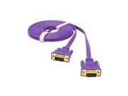 VGA Cable DTECH 15 Feet Ultra Flat Slim VGA Monitor Cable VGA to VGA Male to Male Cord in Purple