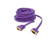 VGA Cable DTECH 50 Feet Ultra Flat Slim VGA SVGA Monitor Cable VGA to VGA Male to Male Cord in Purple