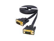 VGA Cable DTECH 10 Feet Ultra Flat Slim 15 Pin VGA SVGA Monitor Cable VGA to VGA Cord Male to Male Gold Plated in Black