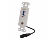 C2G Vga And 3.5Mm Audio Pass Through Decora Style Wall Plate Wall Plate 37091